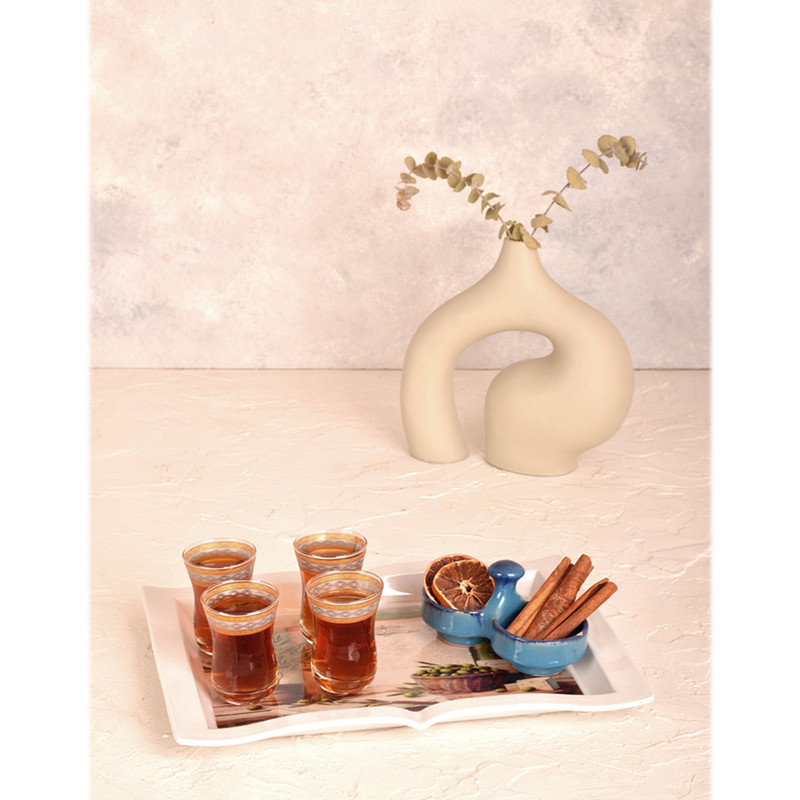 سینی مدل الگانت زیتون سایز 22×31 سانتی متر
