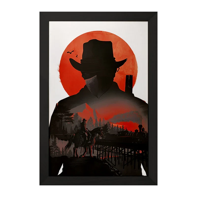 تابلو خندالو مدل رد دد (Red Dead) کد F4461