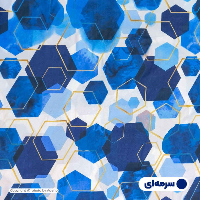 کاور لحاف آدنو مدل Hexagon کد CH134 یک نفره سایز 160x220 سانتی متر
