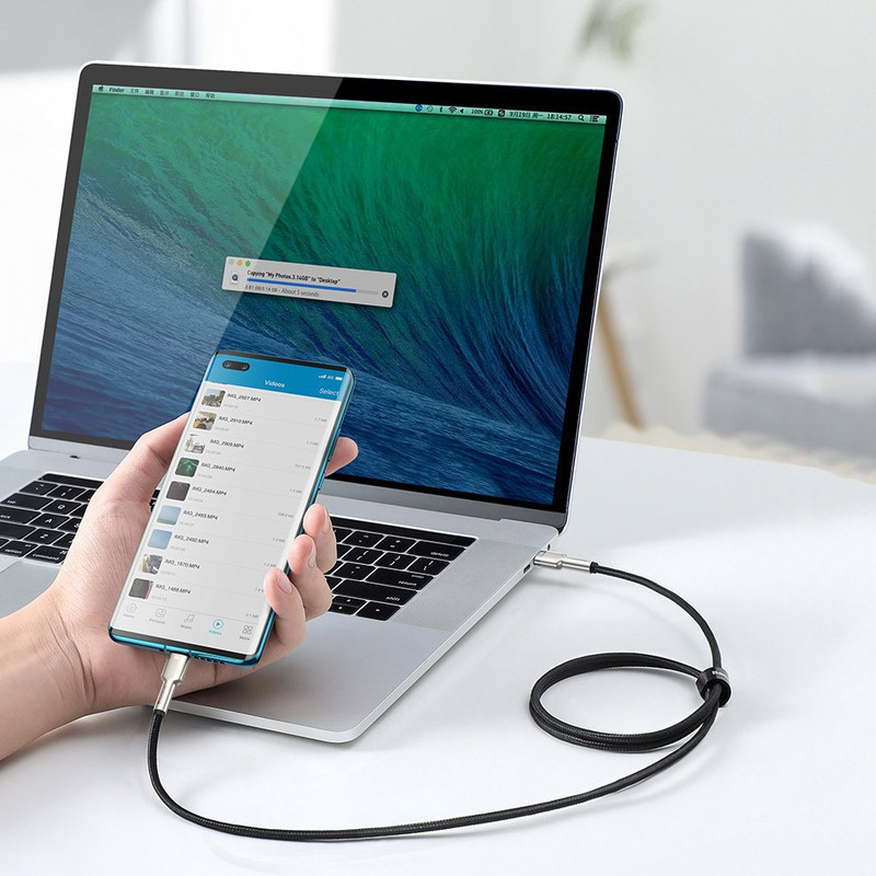 کابل تبدیل USB Type C به USB Type C باسئوس مدل CATJK طول 2 متر