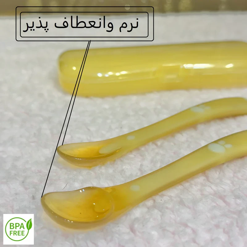 قاشق کودک مدل SILICONE بسته 2 عددی