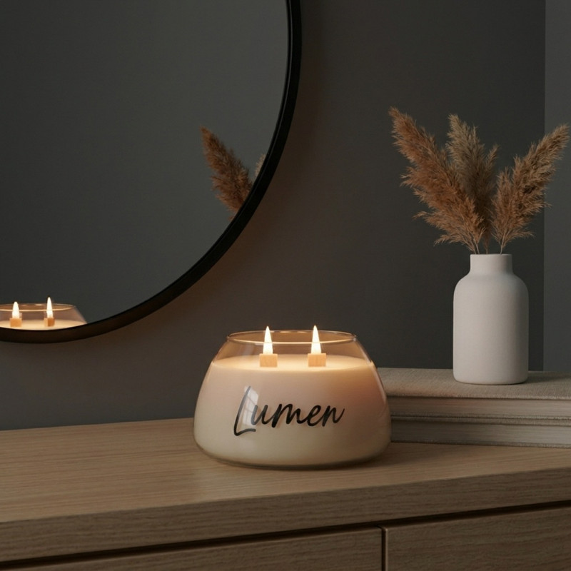 شمع دست‌ساز بدون‌بو مدل LUMEN-04 زمان اتمام 30 ساعت