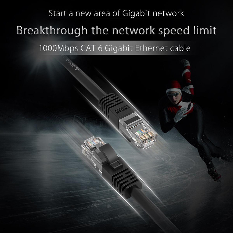 کابل شبکه CAT6 اوریکو مدل PUG-C6 طول 3 متر