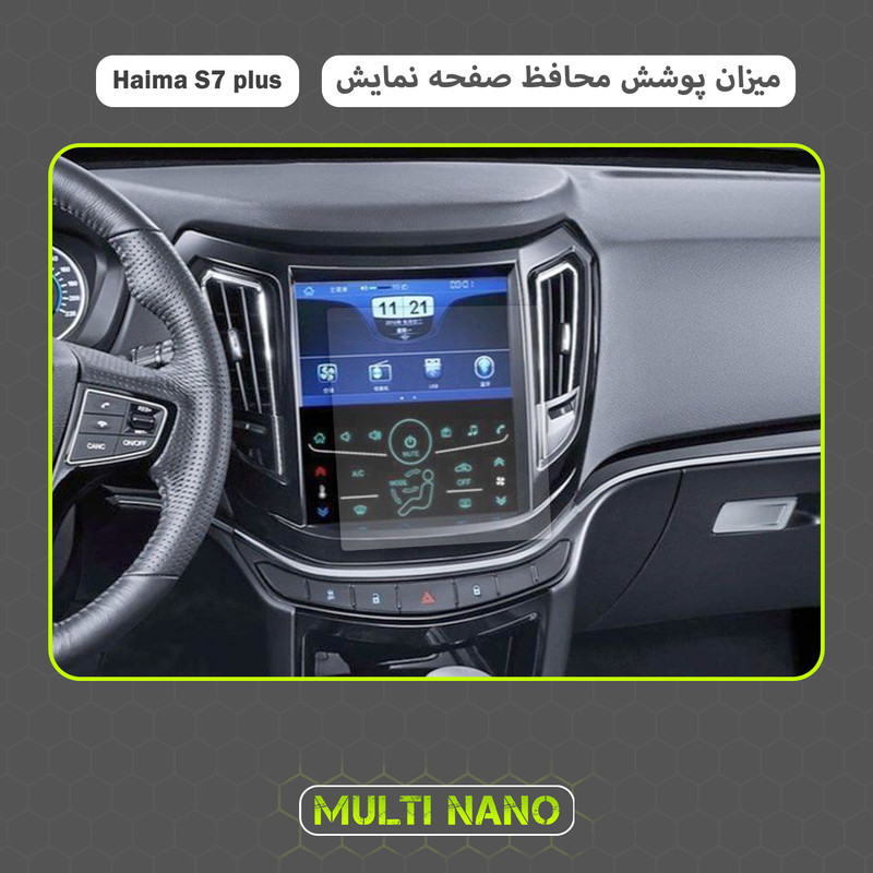 محافظ صفحه نمایش آنتی رفلکس مانیتور خودرو مولتی نانو مدل X-S1M مناسب برای هایما S7 Plus