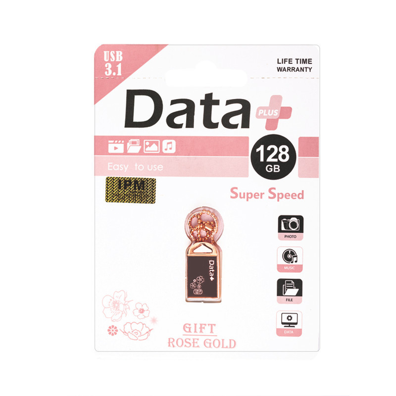 فلش مموری دیتا پلاس مدل USB3.1 ROSE GOLD GIFT ظرفیت 128 گیگابایت
