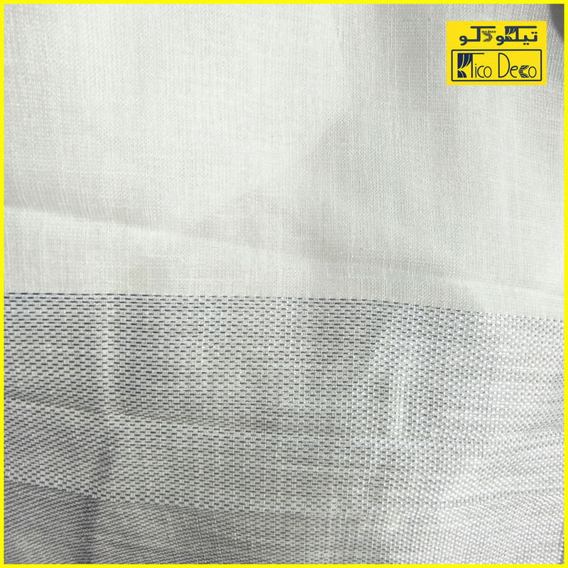 پرده پانچ تیکو دکو مدل کتان شفاف حاشیه دار سایز 280 × 140 سانتی‌متر مجموعه‌ 2 عددی