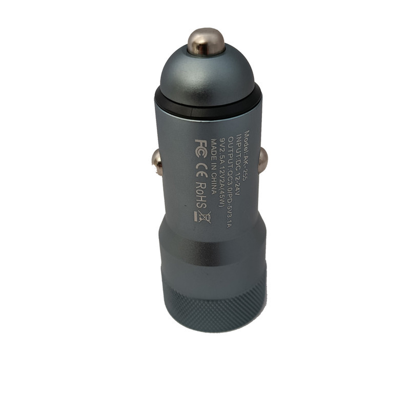 شارژر فندکی 60 وات 2 پورت مدل AK-257 فست شارژ