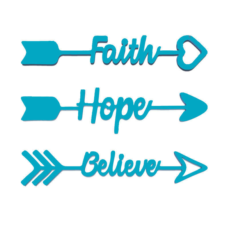 دیوارکوب آرتافرین مدل Believe Faith Hope مجموعه 3 عددی