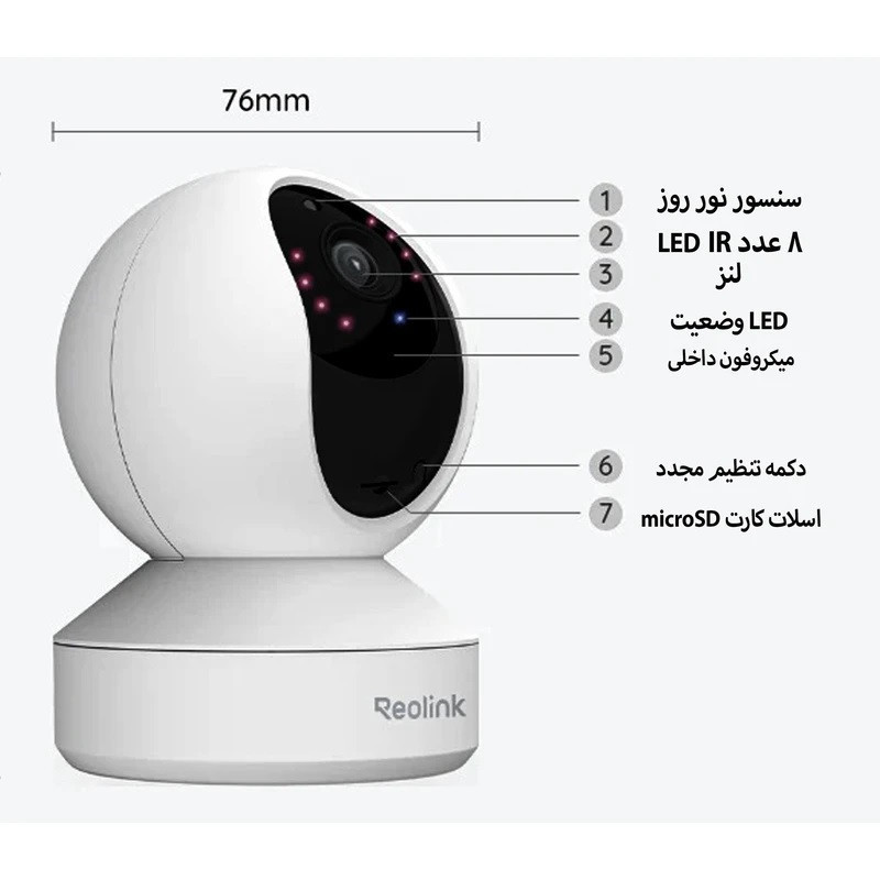 دوربین مداربسته تحت شبکه ریولینک مدل E1 PRO
