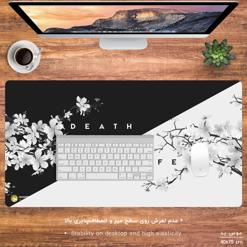 ماوس پد هومرو مدل MX341 طرح ژاپنی زندگی و مرگ