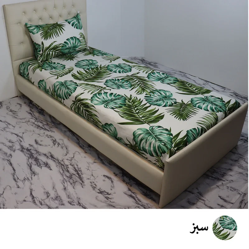 ملحفه آرین مدل کشدار کد هاوایی یک نفره سایز 90x200 سانتی متر