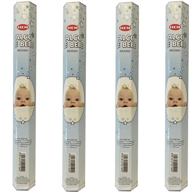عود هم مدل پودر بچه کد Baby Powder04 مجموعه 4 عددی