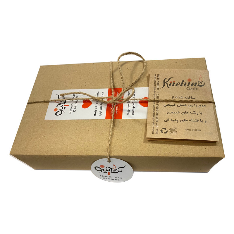 شمع بیزوکس کوچینو مدل موم عسل بسته 5 عددی