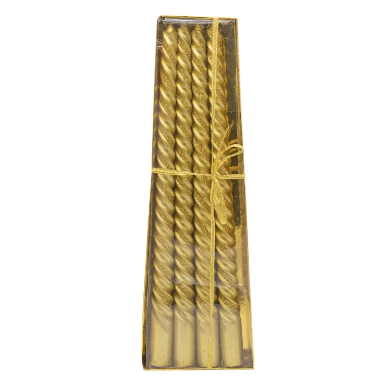 شمع مدل زر دار طرح Twisted مجموعه 4 عددی