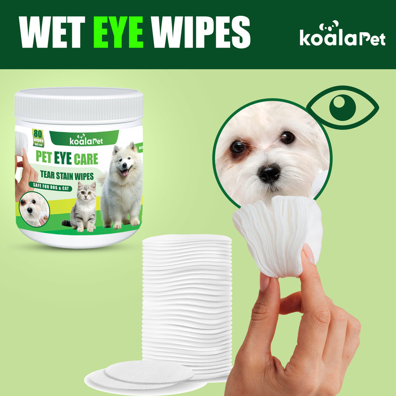 دستمال مرطوب سگ و گربه مخصوص گوش و اطراف چشم کوالاپت مدل  Wipes03 بسته دو عددی