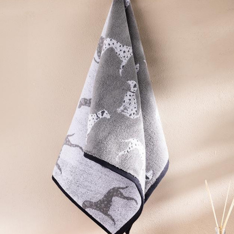 حوله دست و صورت مادام کوکو طرح Dalmatien سایز 50x85 سانتی متر