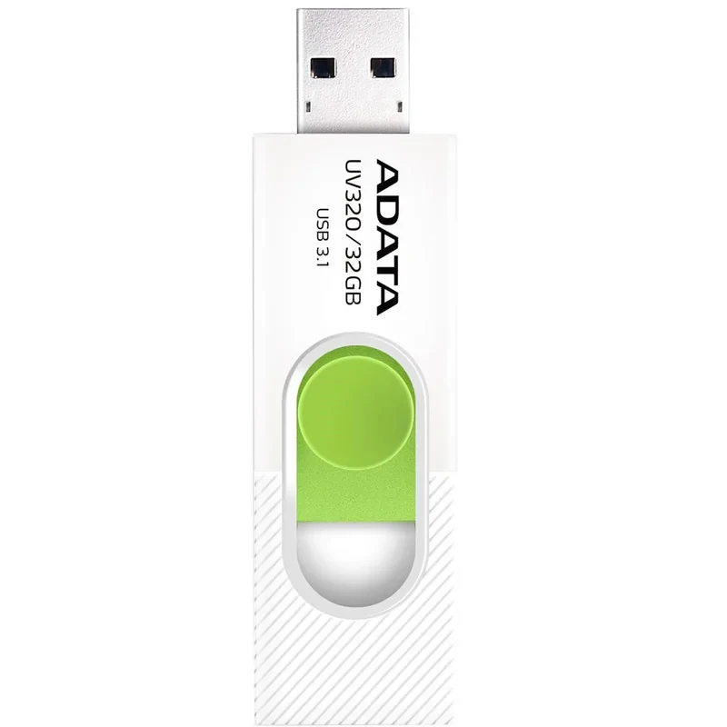 فلش مموری 32 گیگابایت ای دیتا مدل UV320 با درگاه USB 3.1 کشویی و سازگار با ویندوز، مک و لینوکس، مناسب انتقال سریع اطلاعات تا 10 گیگابیت بر ثانیه