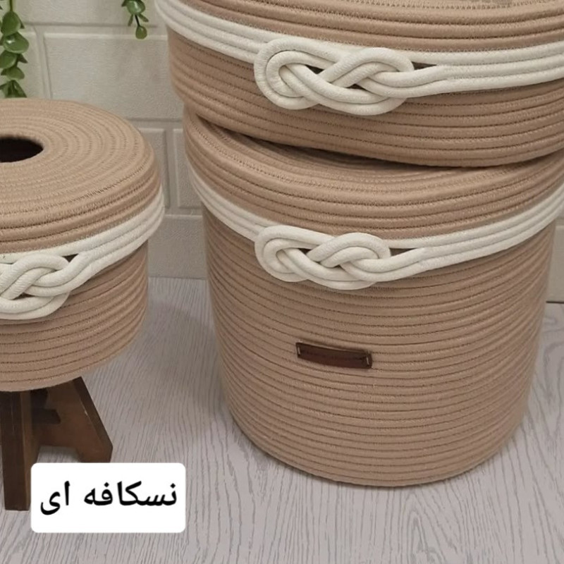 ست سطل و جای دستمال مدل infinity