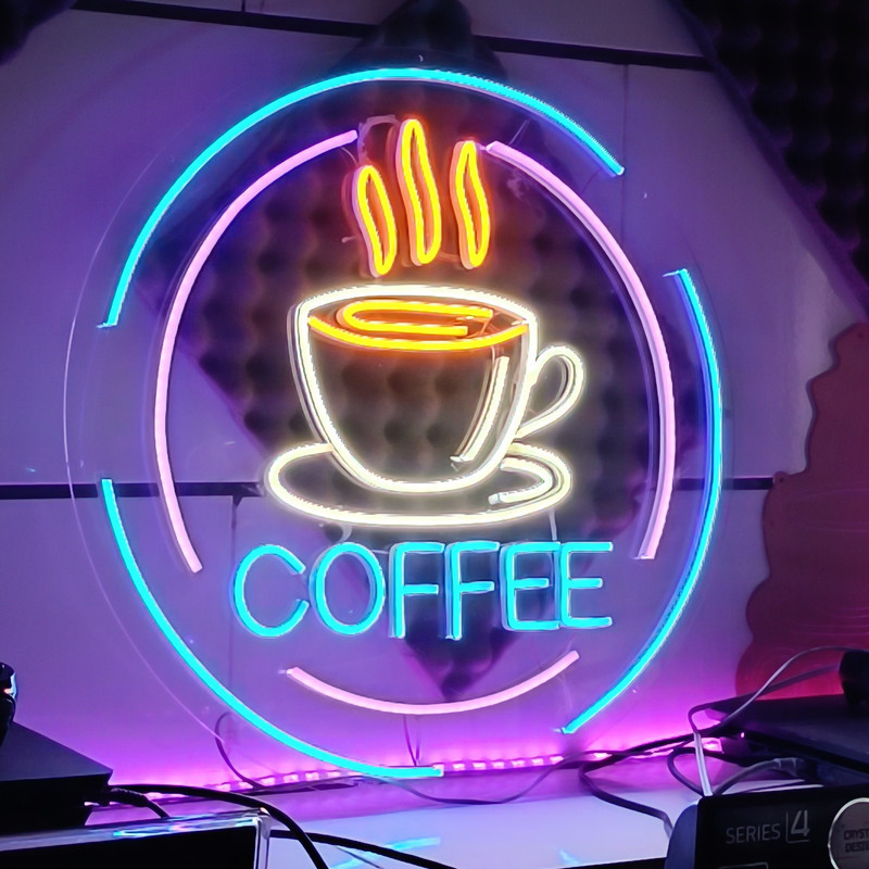 چراغ نئونی طرح coffee کد CO2025