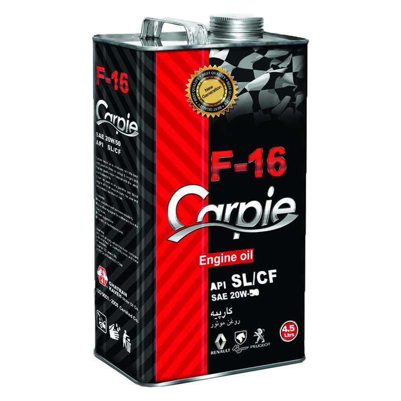 روغن موتور کارپیه مدل F-16 مدل 20w50 SL حجم 4.5 لیتر