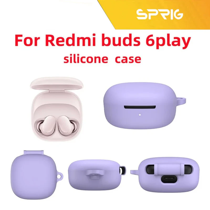 کاور اسپریگ مدل Silicone-SP مناسب برای کیس هدفون بلوتوثی شیائومی Redmi Buds 6 Play