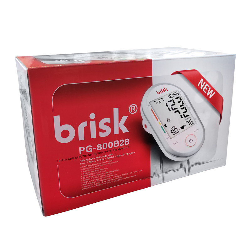 فشارسنج بازویی بریسک مدل PG-800B28 با منبع تغذیه برق و باتری و آداپتور همراه
