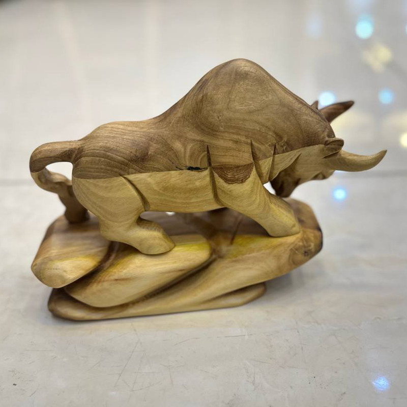 مجسمه چوبی گاو میش مدل 1245