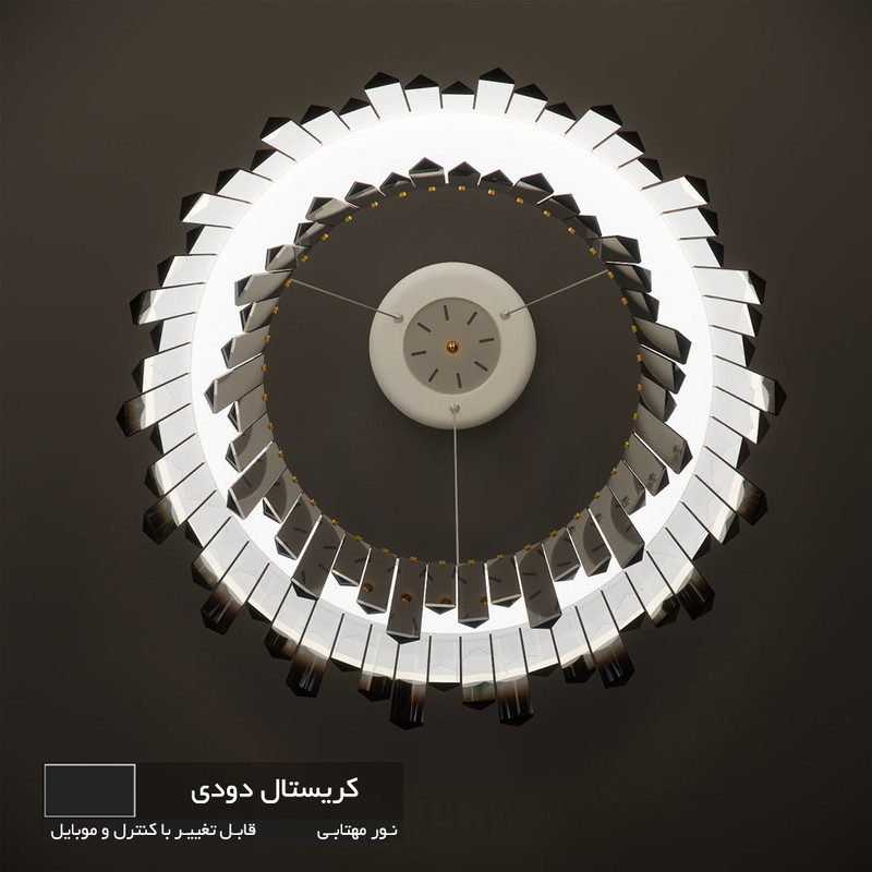 لوستر نورکیا مدل تک حلقه قندیلی کد 1R-40G