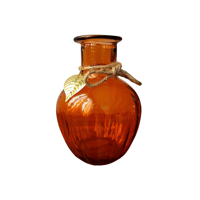گلدان دکوری شیشه‌ای بدون پایه، رومیزی و ایستاده، ابعاد 5×5×14 سانتی‌متر و وزن 200 گرم