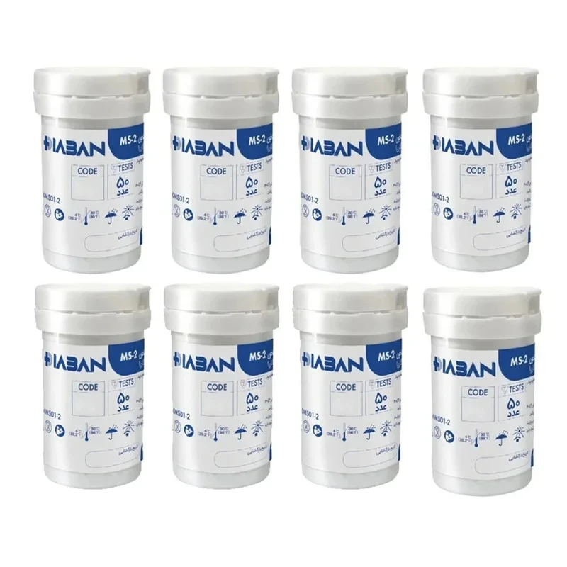 نوار تست قند خون دیابان مدل MS-2 سازگار با دستگاه دیابان هشت بسته 50 عددی