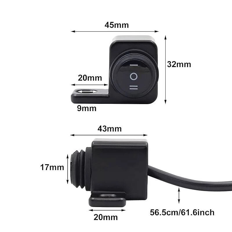 کلید پرژکتور موتور سیکلت وارون مدل سه حالته کد A-131