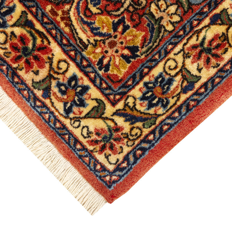 فرش دستبافت 0.55 متری طرح ساروق کد 45P7252 زمینه لاکی