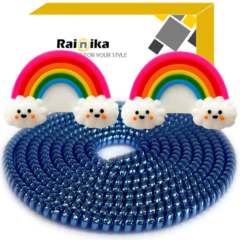 محافظ کابل شارژ و هندزفری رینیکا مدل Rainbow KK 03 مجموعه 3 عددی