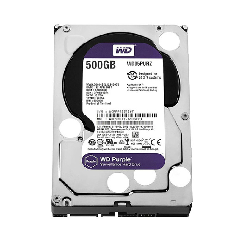 هارد دیسک اینترنال وسترن دیجیتال با رابط SATA مدل WD500 ظرفیت 500 گیگابایت