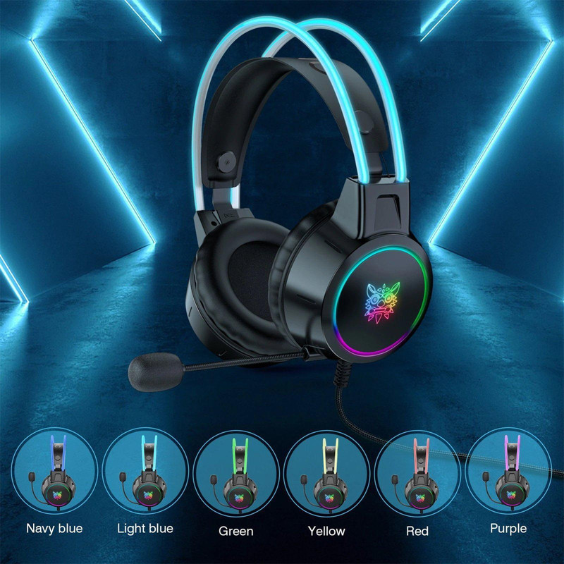 هدست گیمینگ اونیکوما مدل X15 Pro، درگاه شارژ USB، دارای نورپردازی RGB، با قابلیت اتصال به چند دستگاه