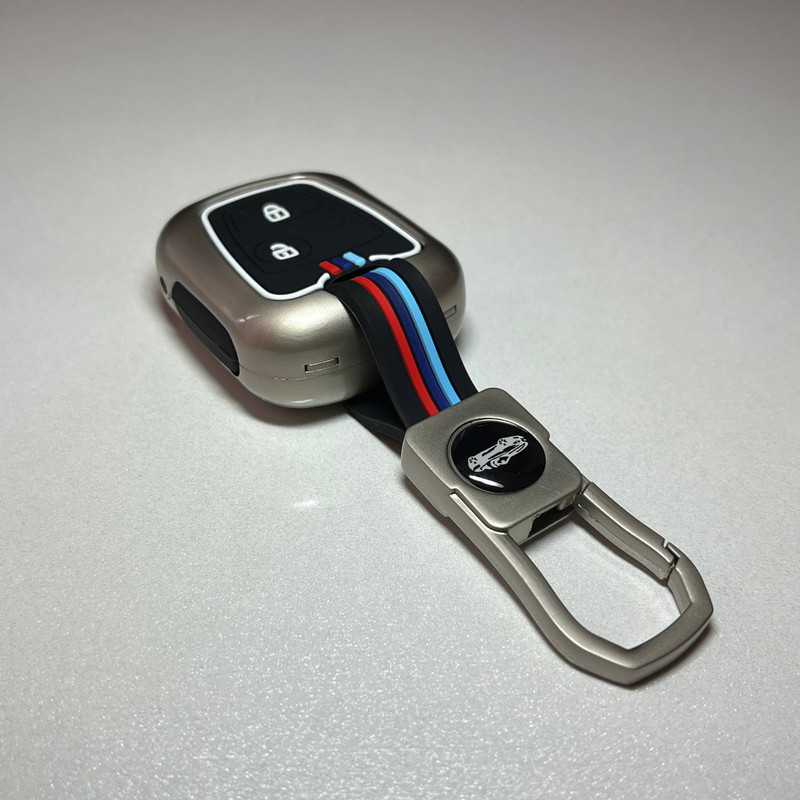 کاور ریموت و سوئیچ خودرو مدل دور فلزی شبرنگ کد MC-PG-S مناسب برای پژو 206 و 207