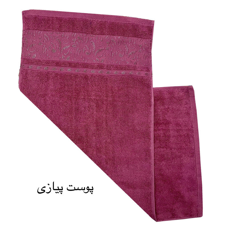 حوله دست و  صورت هنرمند مدل برجسته سایز 40x80 سانتی متر