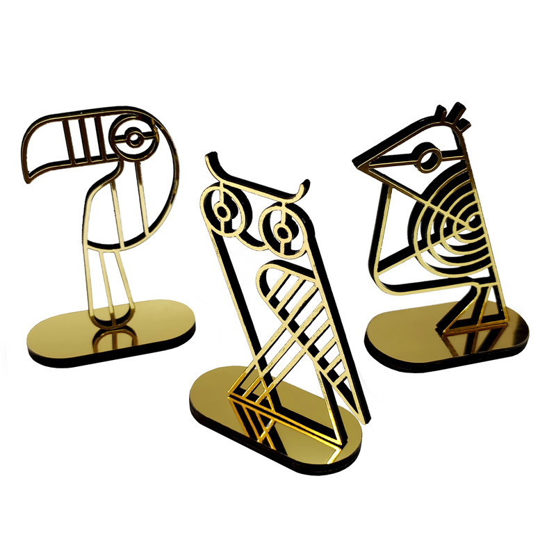 تندیس مدل پرنده مجموعه سه عددی