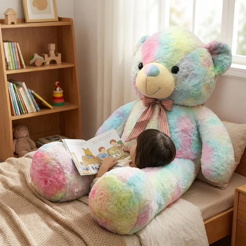 عروسک طرح خرس آبرنگی مدل A03 ارتفاع 100 سانتی متر