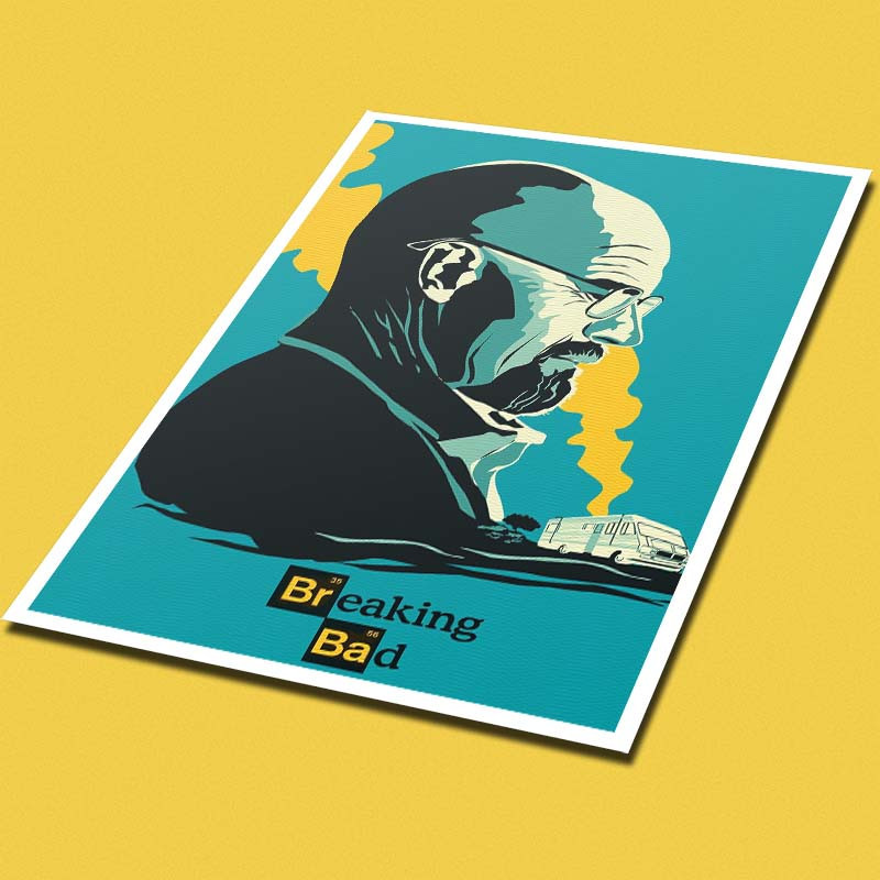 پوستر کارنيکا طرح بریکینگ بد Breaking Bad کد 96093 مجموعه 8 عددی
