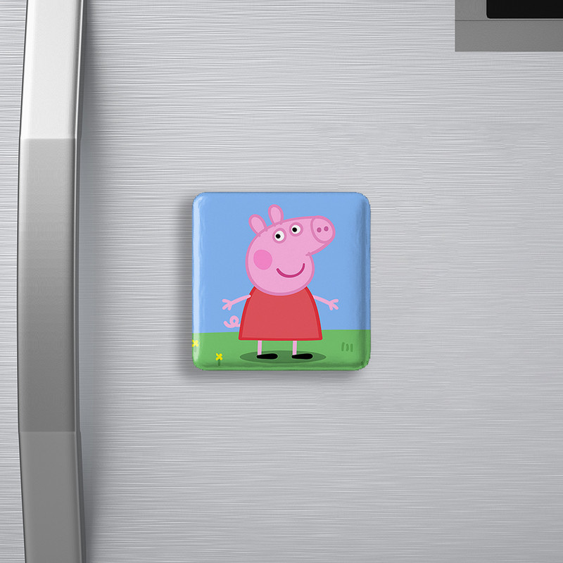 مگنت خندالو طرح پپا انیمیشن پپا پیگ Peppa pig  مدل مربعی کد 22067