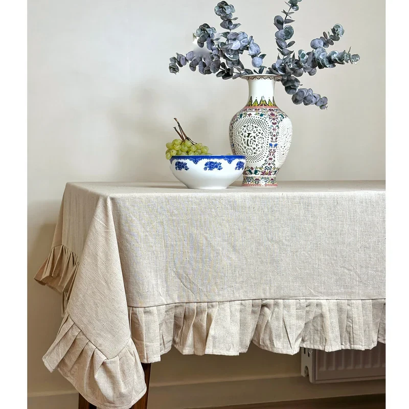 رومیزی مدل چین دار سایز 120x120 سانتی‌متر