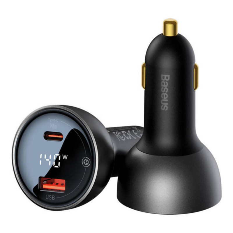 شارژر فندکی 140وات بیسوس مدل Dual Fast Pd3.1 به همراه کابل USB-C