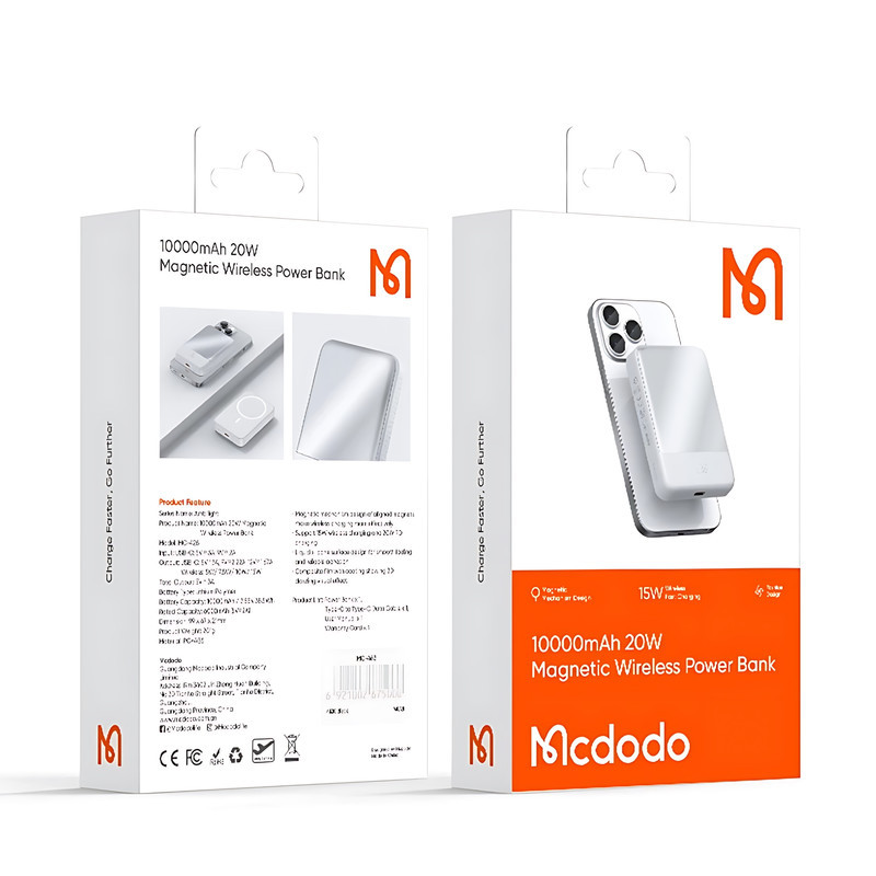 پاوربانک مک دودو مدل MC-4261 20W ظرفیت 10000 میلی آمپرساعت