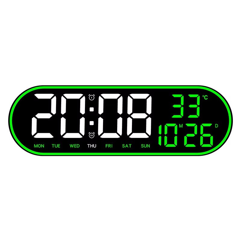 ساعت دیواری دیجیتال مدل ریموت کنترل دار کدGH8021