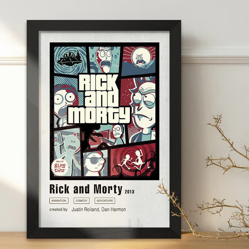تابلو خندالو مدل ریک و مورتی (Rick and Morty) کد F11462