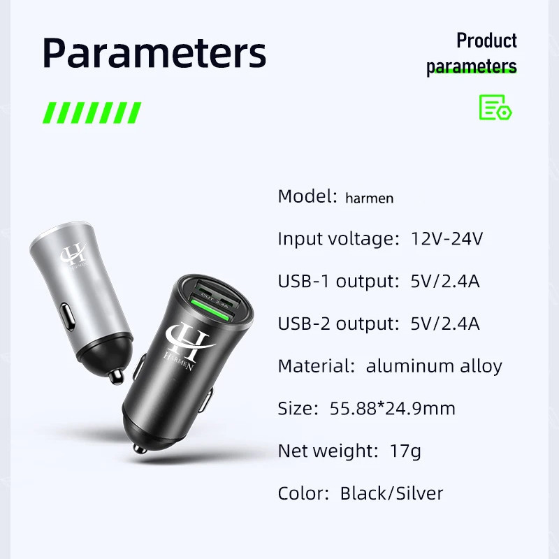 شارژر فندکی 35 وات هارمن مدل QC3USB200