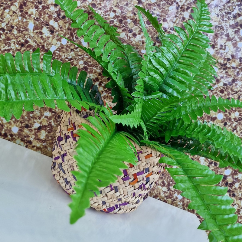 گل مصنوعی مدل بوته سرخس ۱۸ برگ