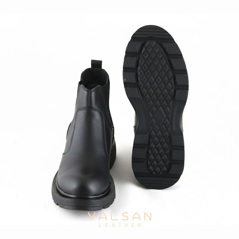 نیم بوت زنانه چرم یلسان مدل وندا کد 684-01-GN