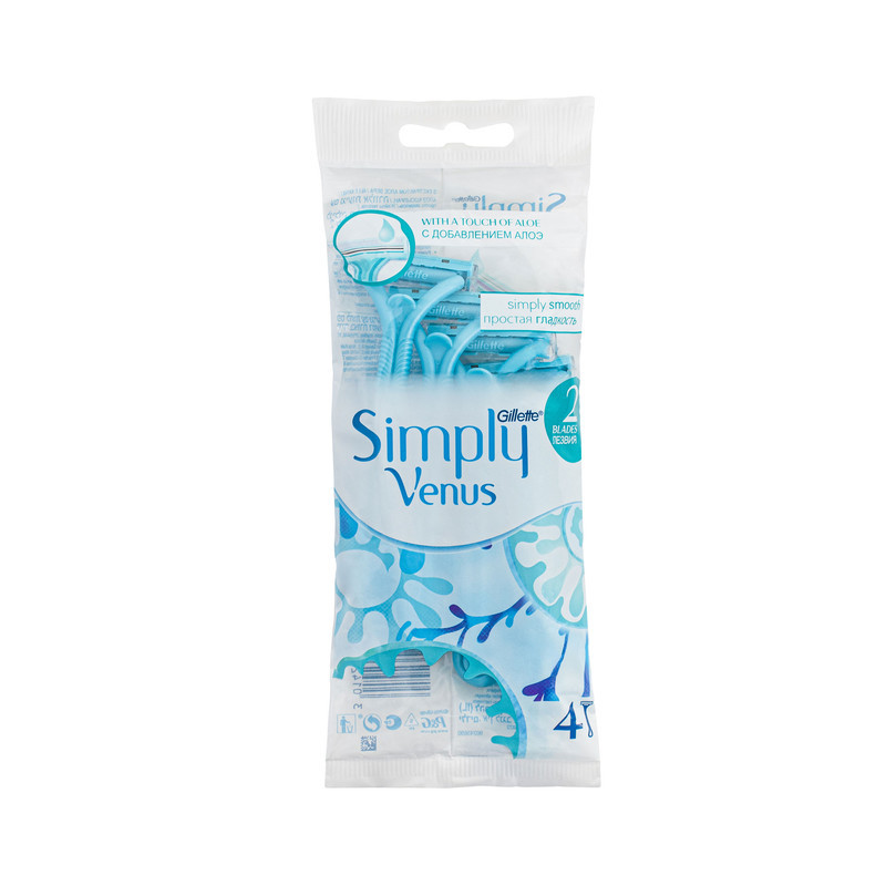 خود تراش ژیلت مدل Simply venus بسته 4 عددی